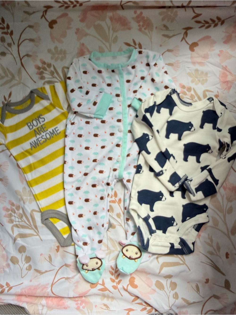 Newborn baby bundle cozy adorable, ultra-cozy outfit trio!